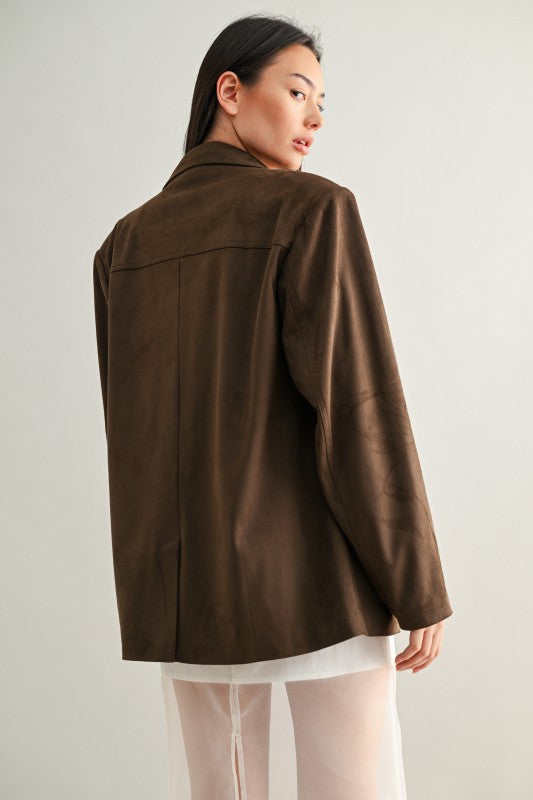 Sadie Brown Suede Blazer