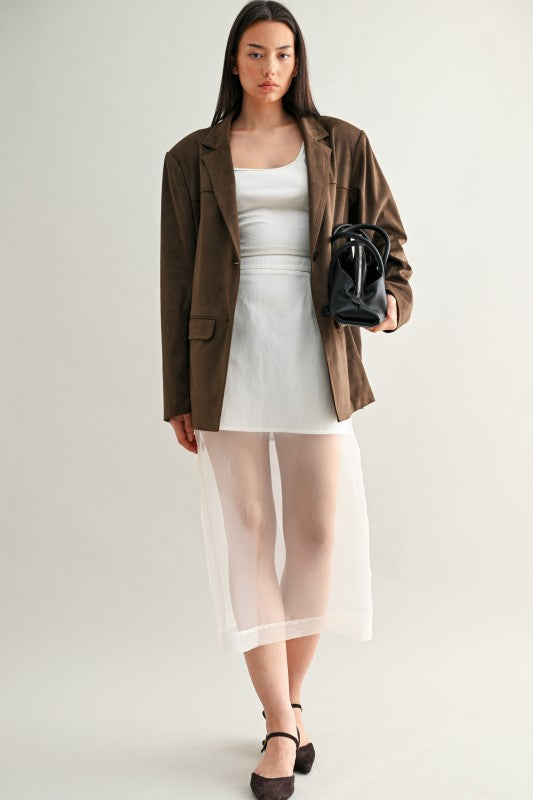 Sadie Brown Suede Blazer