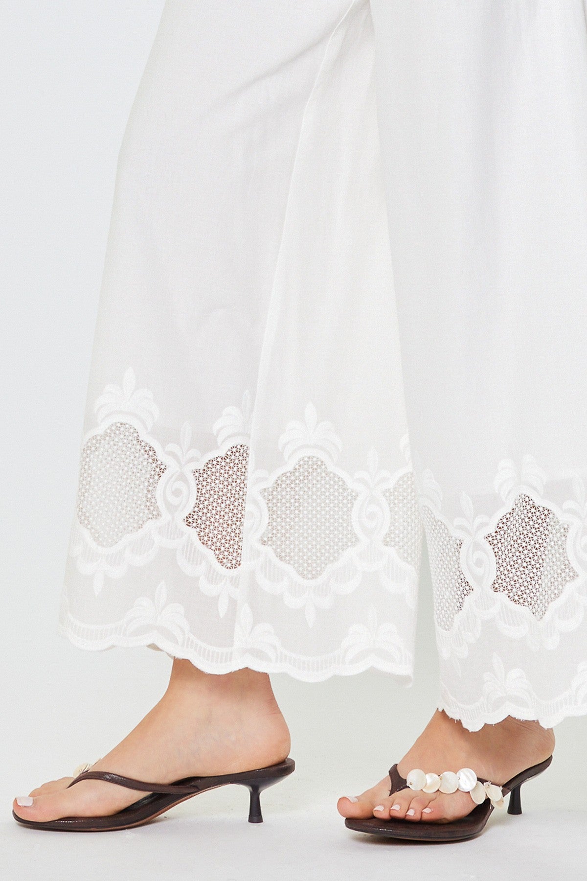 Current Air Layla Embroidered Wide Leg Pants