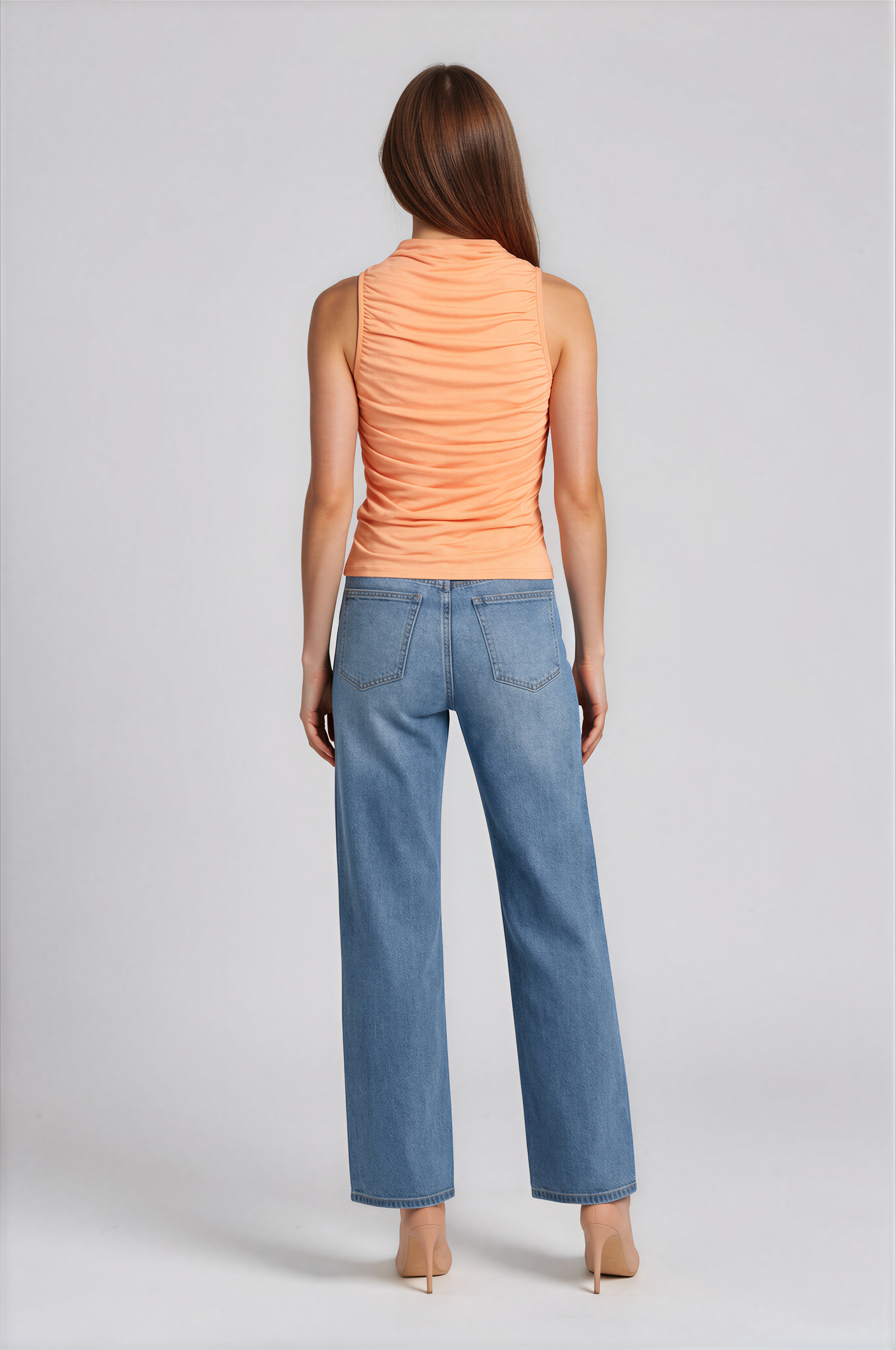 Tammi Ruched Mesh Tank Top