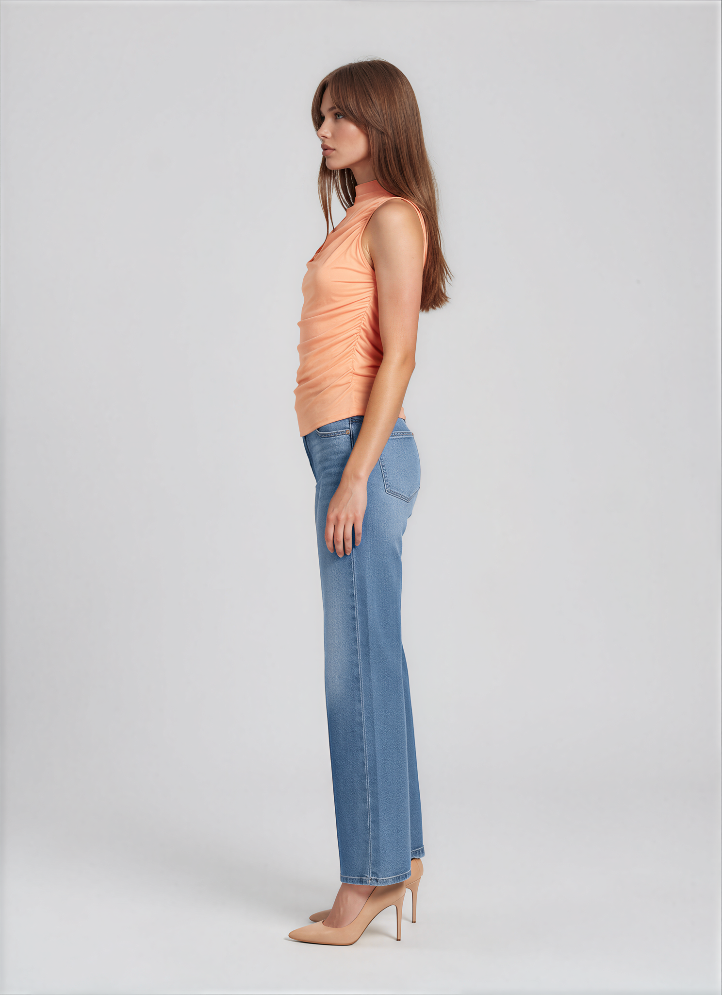 Tammi Ruched Mesh Tank Top