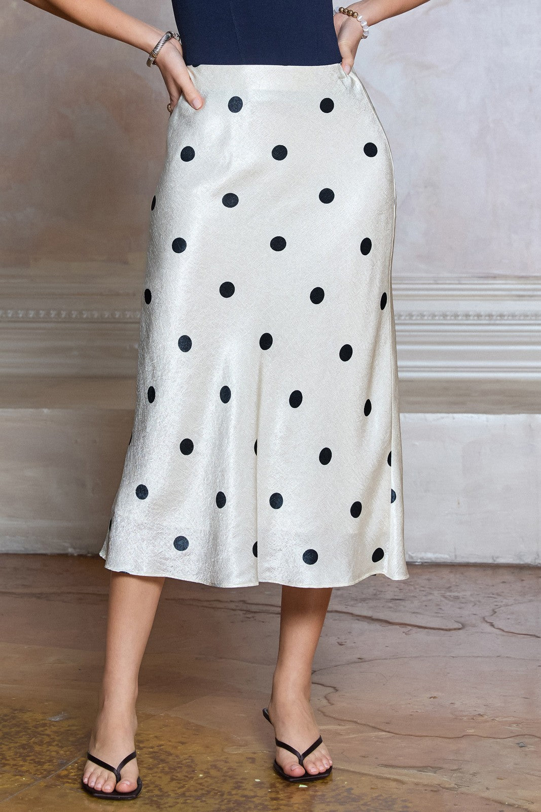 Kia Polka Dot Midi Skirt