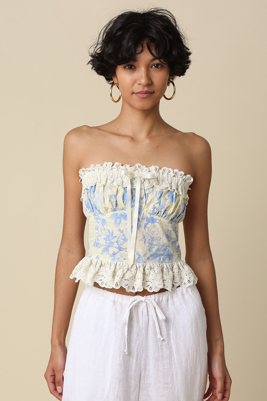 Savannah Strapless Floral Top