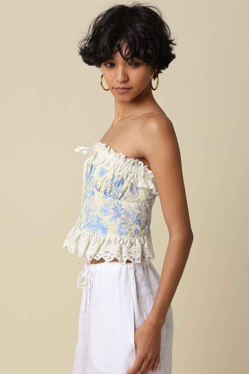 Savannah Strapless Floral Top