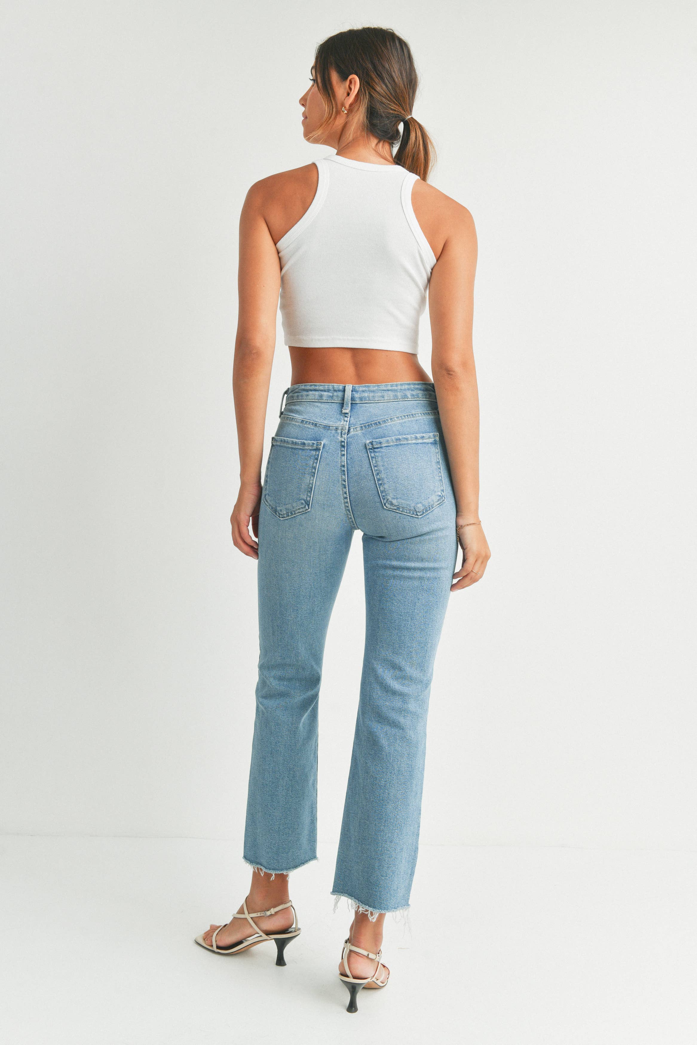 Vana Vintage Cropped Flare Jeans