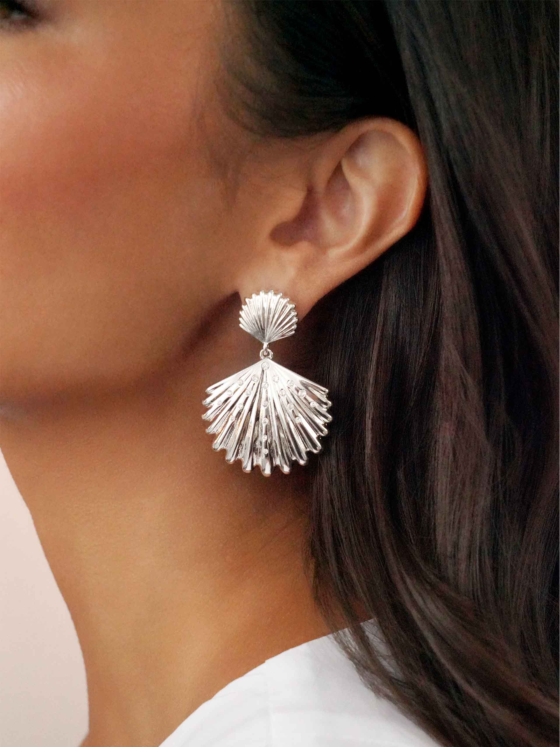 Sun-Drenched Shell Earrings