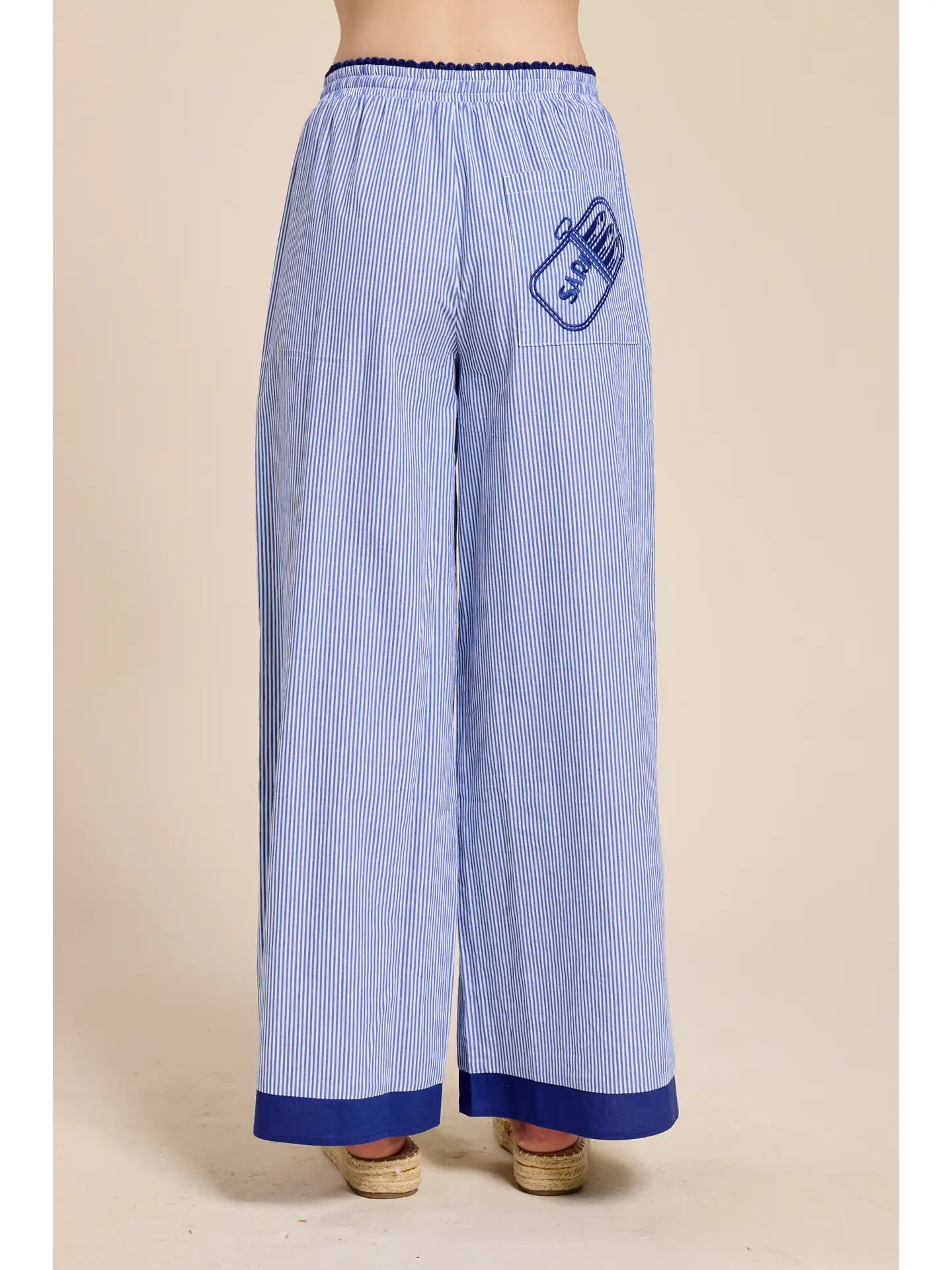 Flat White Sardine Striped Pants