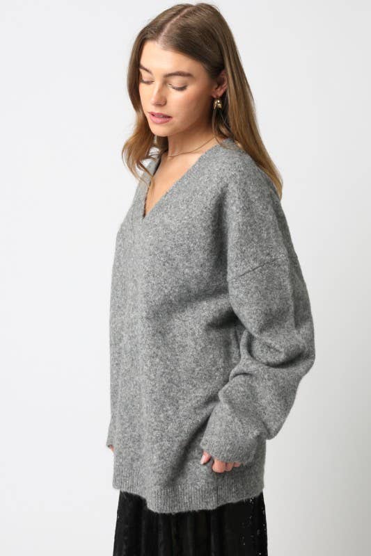 Kinley Brown Knit Sweater