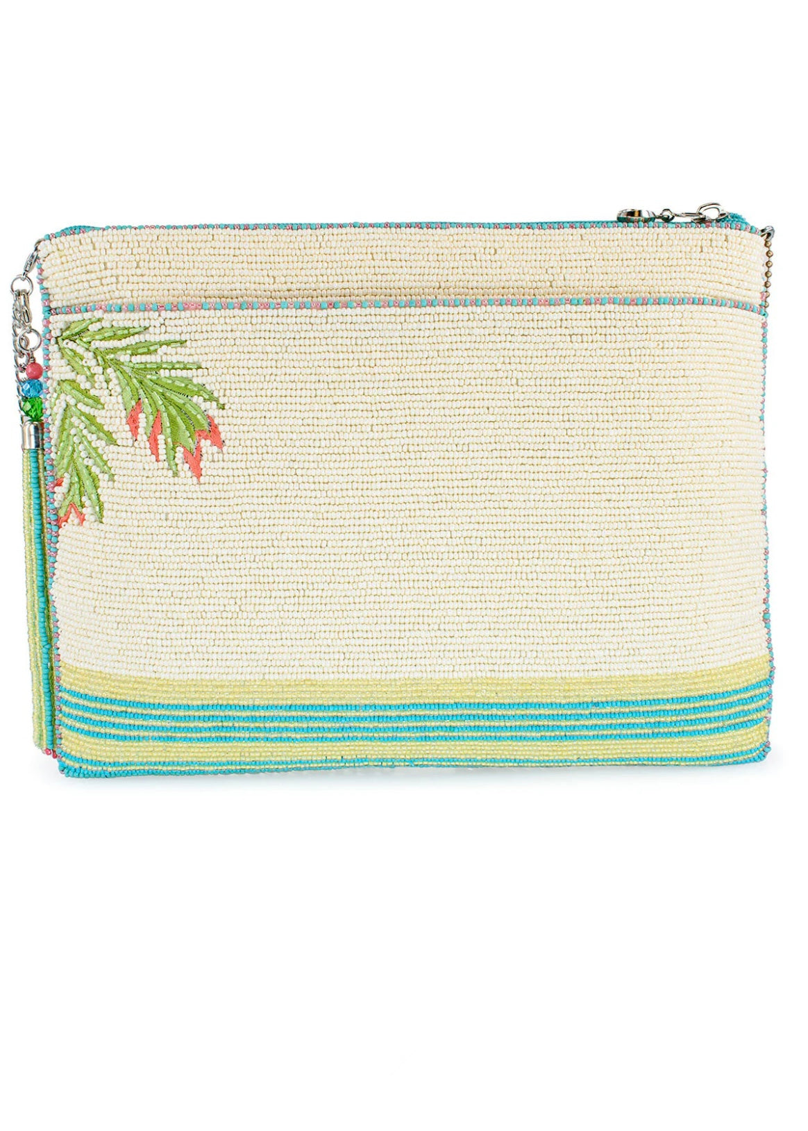 Palm Paradise Beaded Tropical Bag