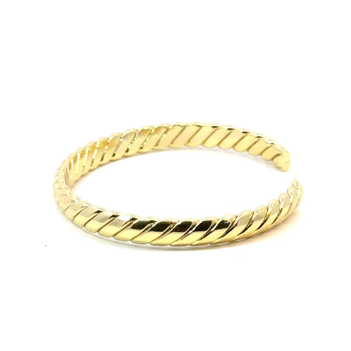 Paula Twisted Cuff Bracelet | Gold Brass
