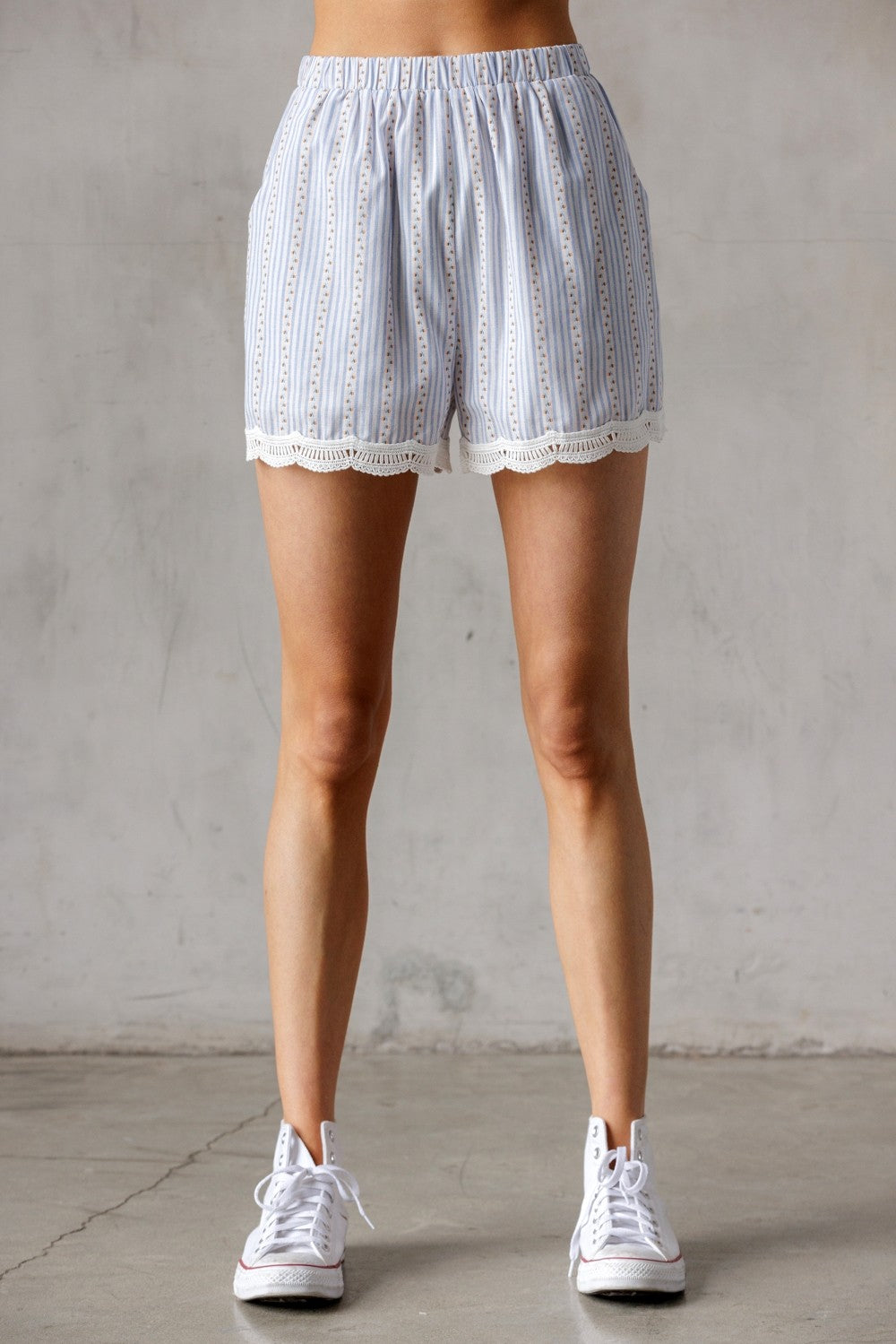 Elani Floral Shorts Blue