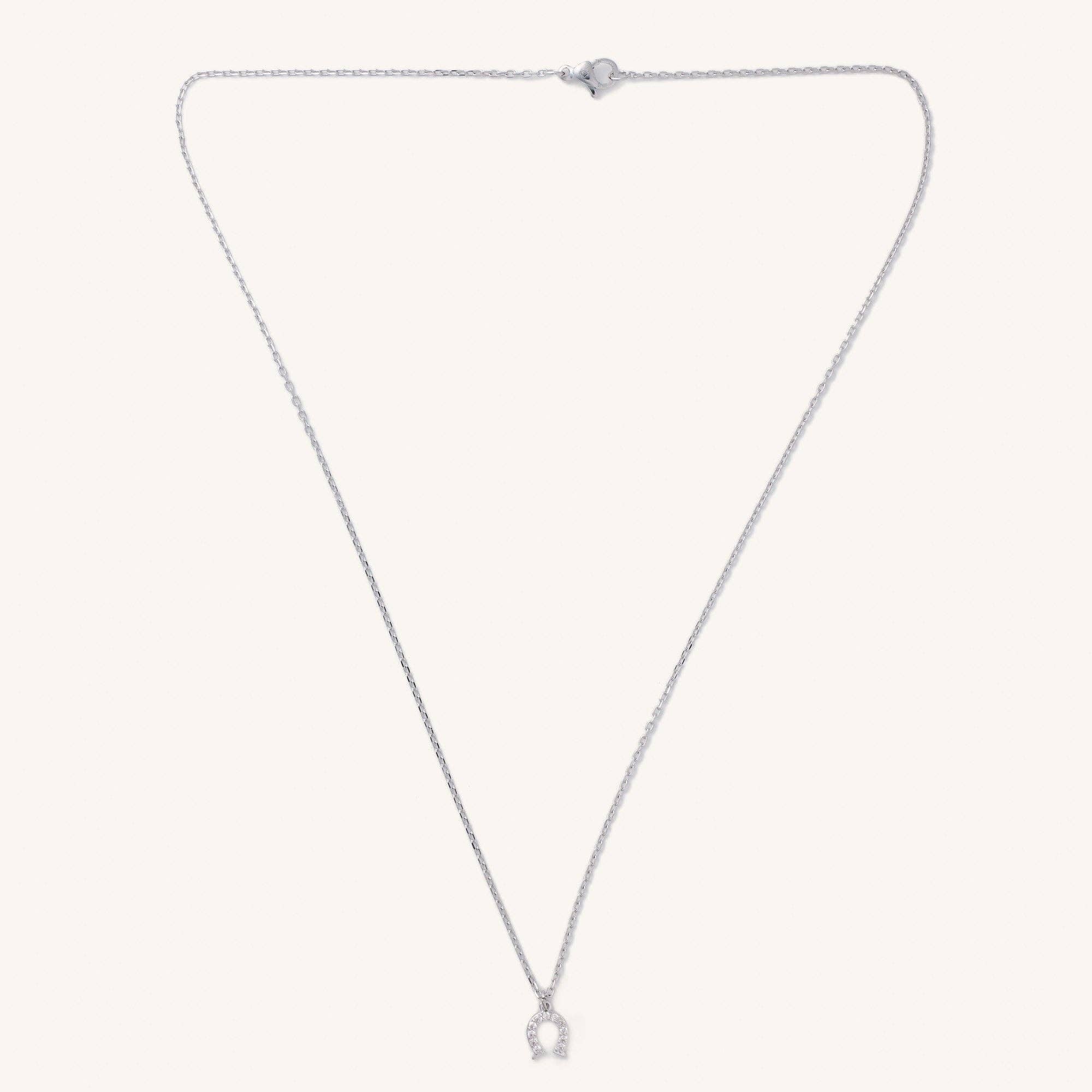 Silver Lucky Horseshoe Necklace