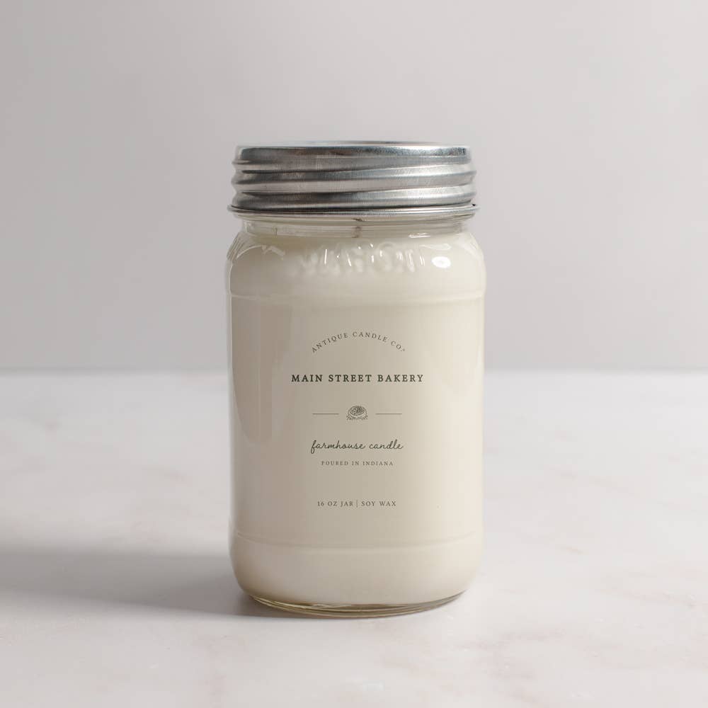 Main Street Bakery - Soy Wax Mason Jar Candle