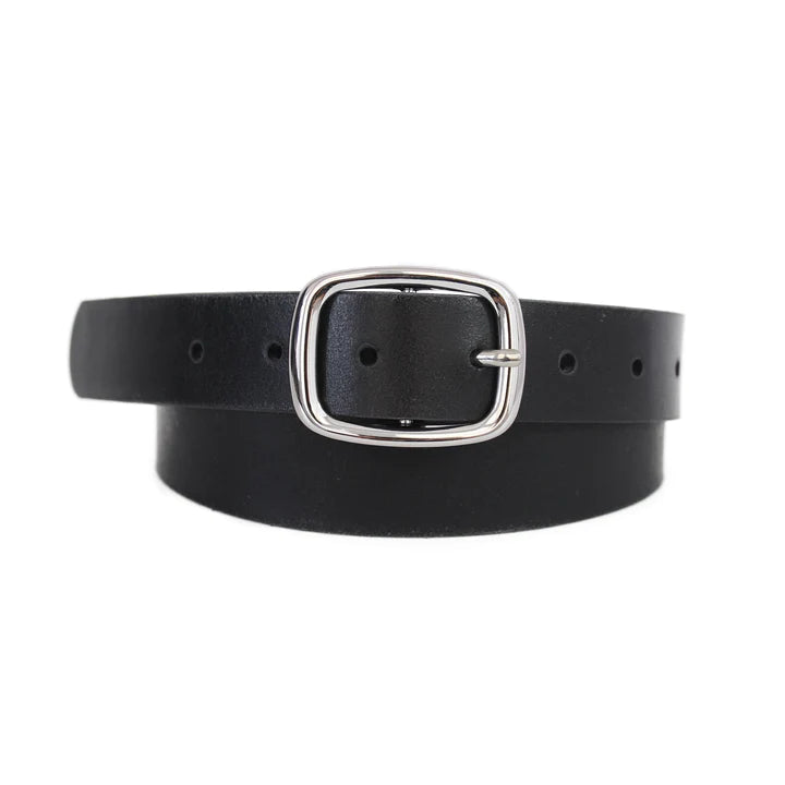Becky Black Leather Belt