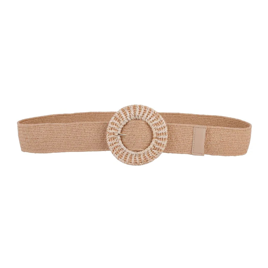 Raquel Raffia Rattan Stretch Belt