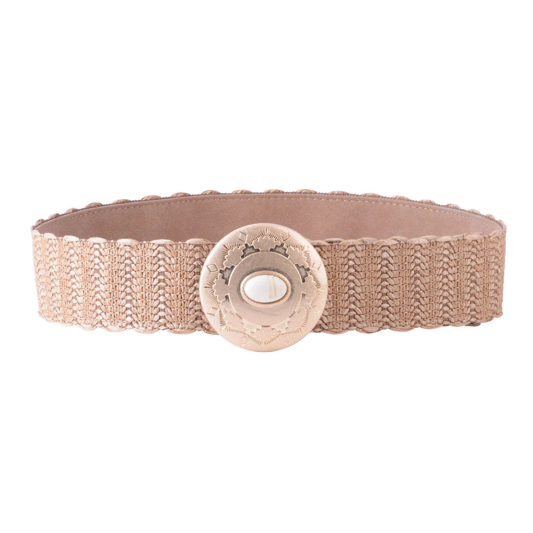 DJ Raffia Pearl Buckle Belt