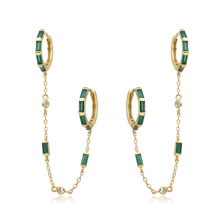 Maya Double Hoop Earring | Gold Sterling Silver