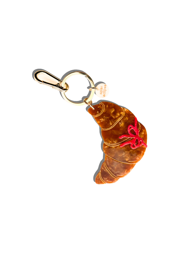 Croissant Bag Charm + Keychain