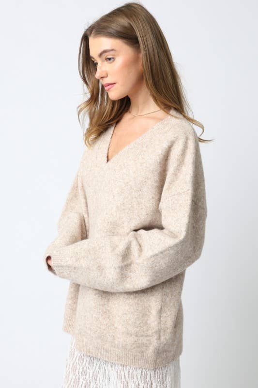 Kinley Brown Knit Sweater