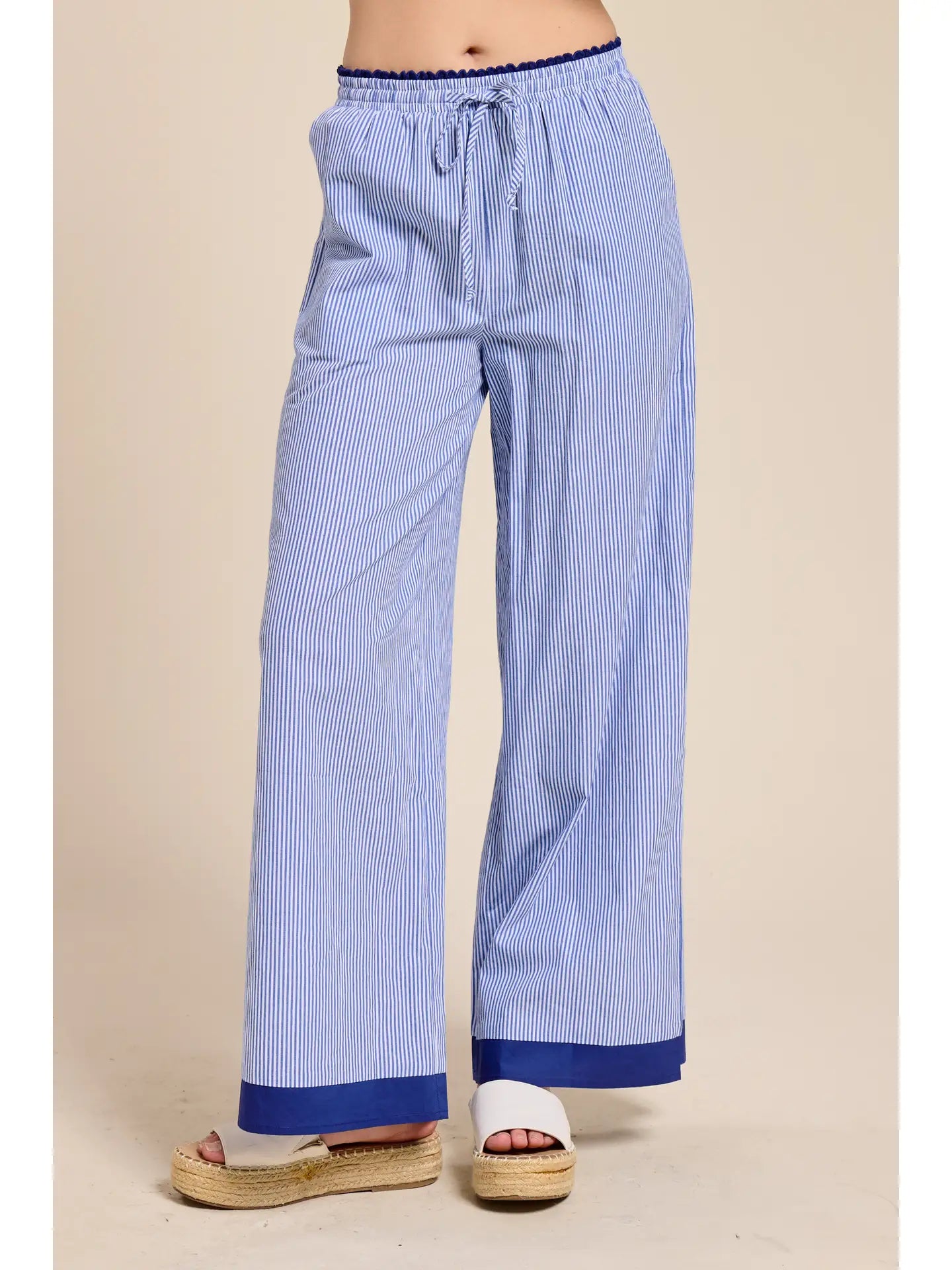 Flat White Sardine Striped Pants