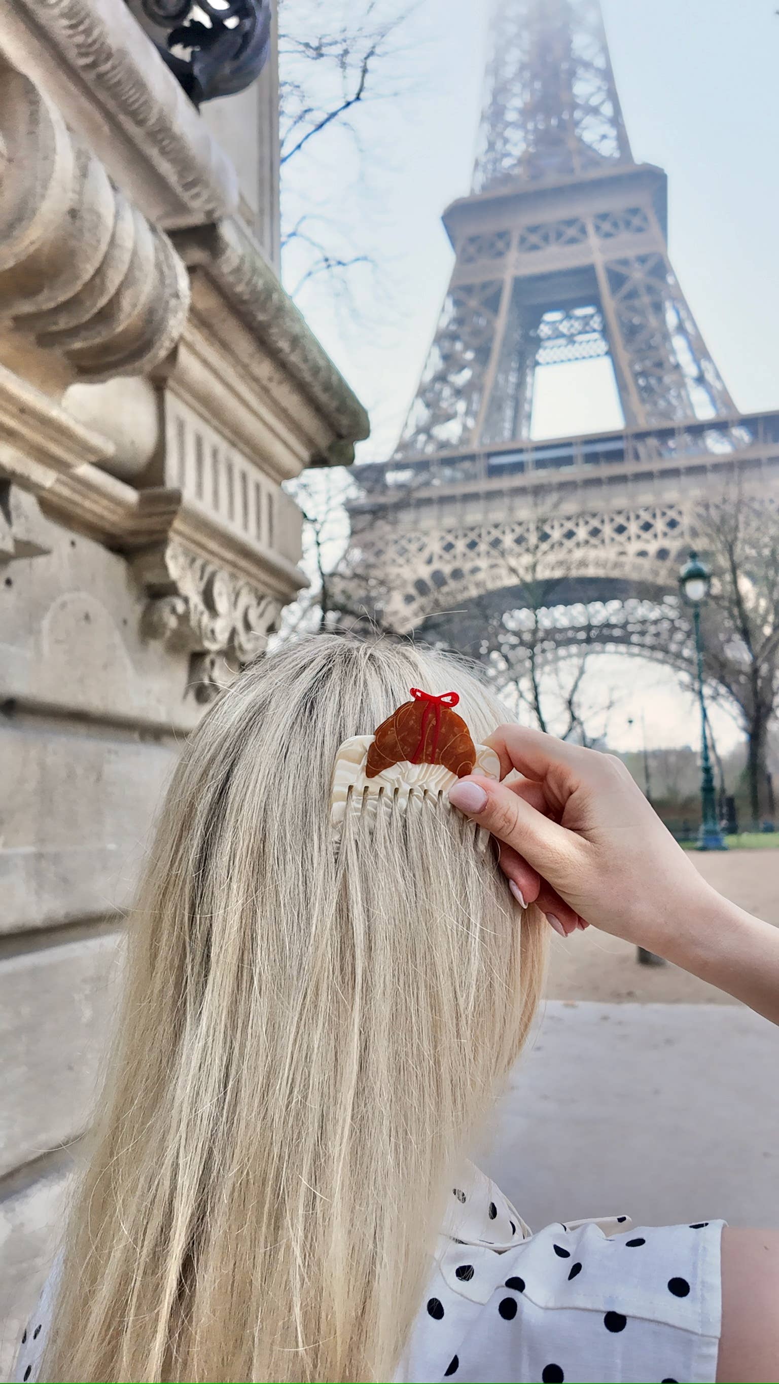Solar Eclipse | Croissant Bow Pocket Hair Comb