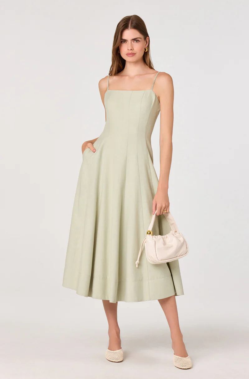 pistachio midi dress Getaway Cut-Out Waist Midi Dress Pistachio