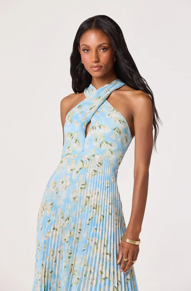 ASTR The Label Samantha Blue Floral Dress