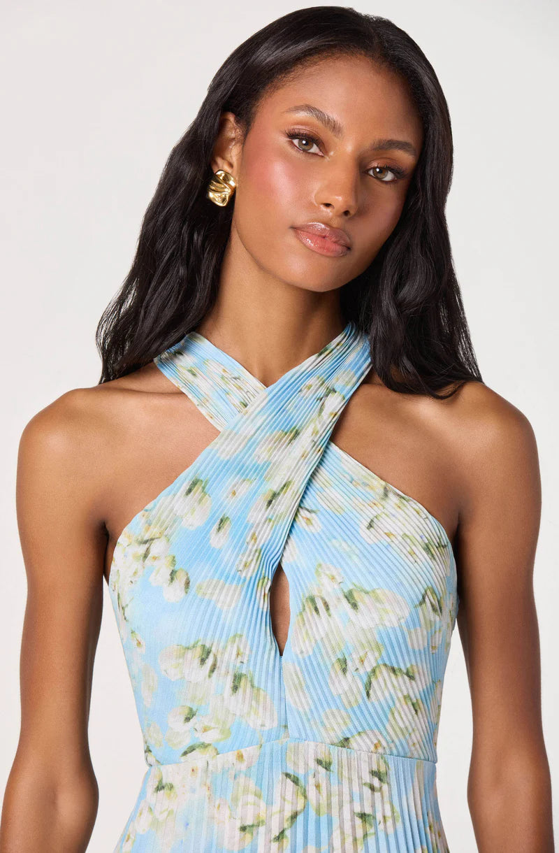 ASTR The Label Samantha Blue Floral Dress