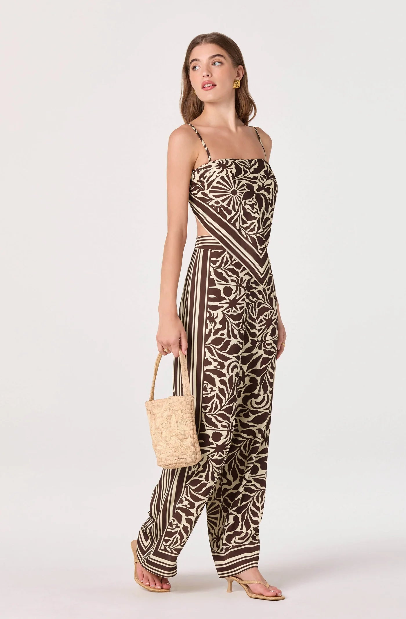 ASTR the Label Eva Brown Tropical Pants