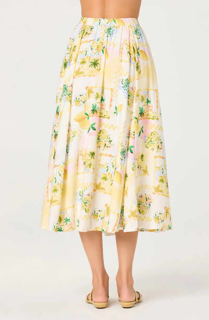 ASTR Kaleigh Lemon Paradise Skirt