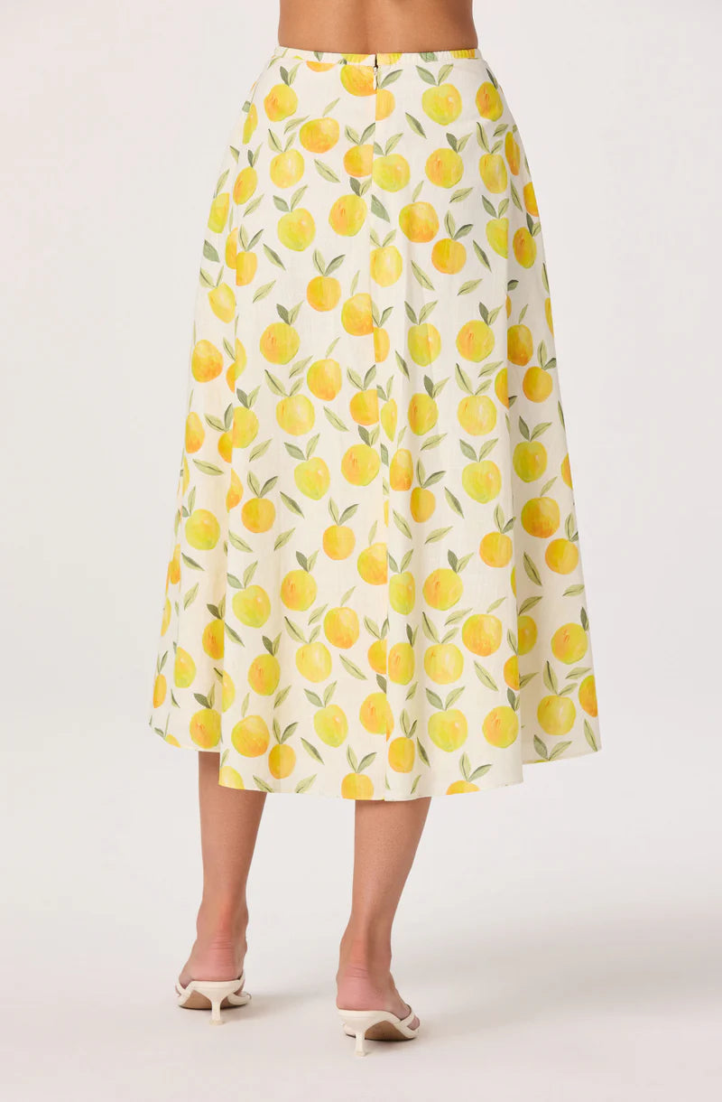 ASTR The Label Myria Lemon Print Skirt