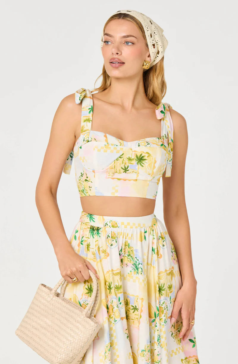 ASTR Kaleigh Lemon Paradise Top