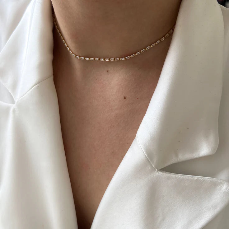 Thin Rhinestone Choker