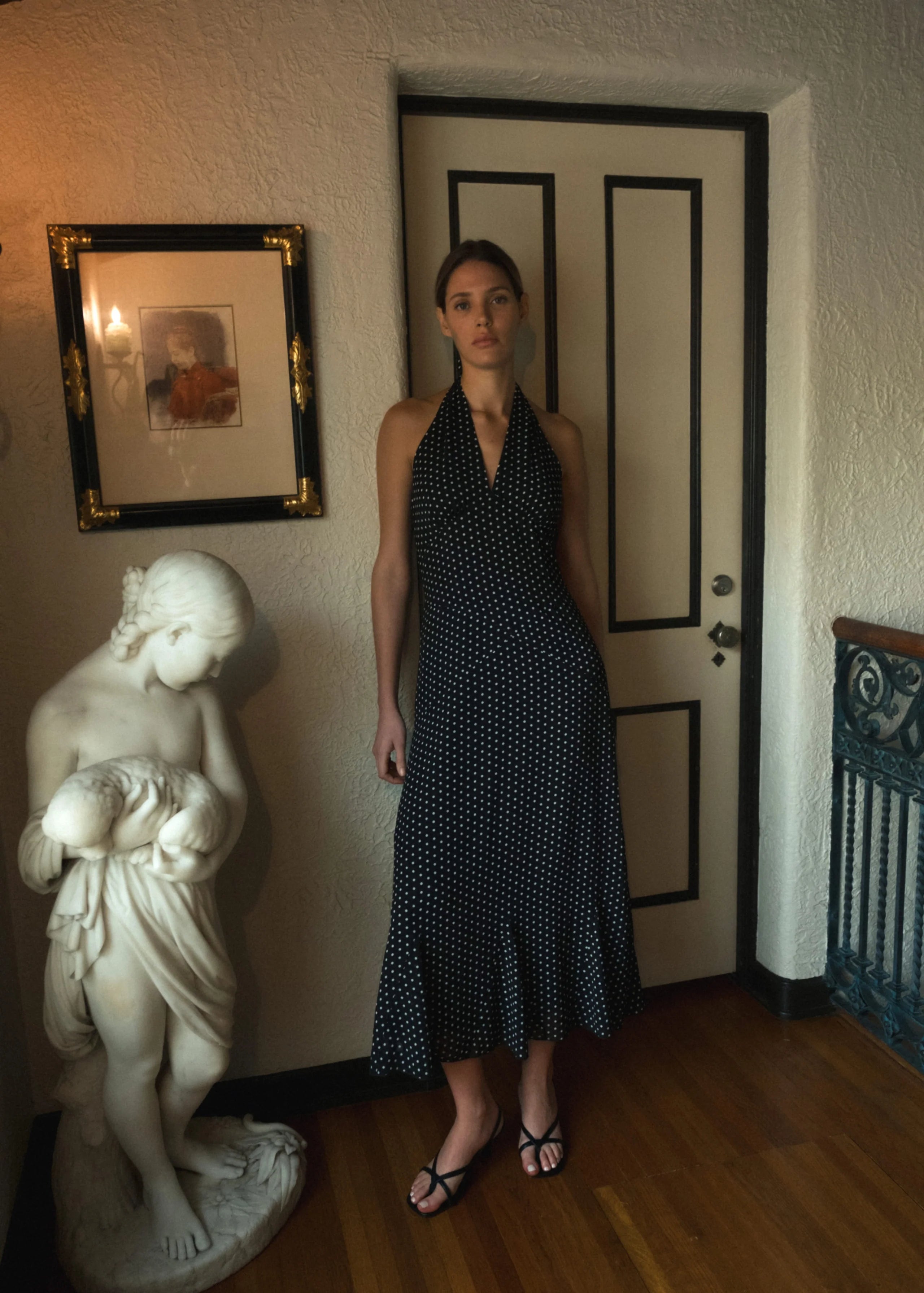 Angelina Polka Dot Halter Dress