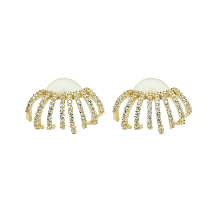 Eight Lines Cz Earrings