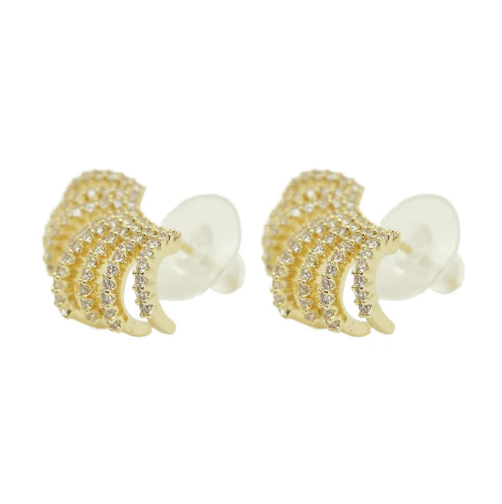Eight Lines Cz Earrings