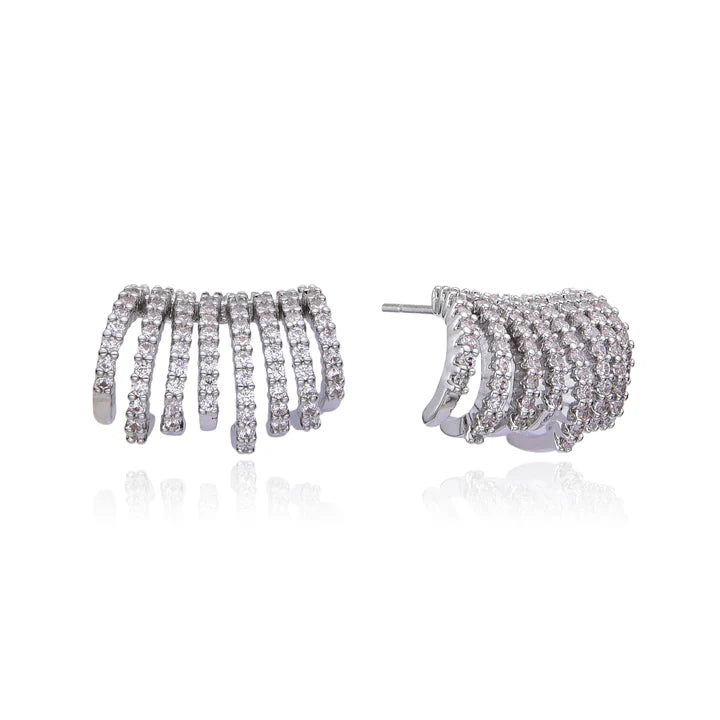 Eight Lines Cz Earrings