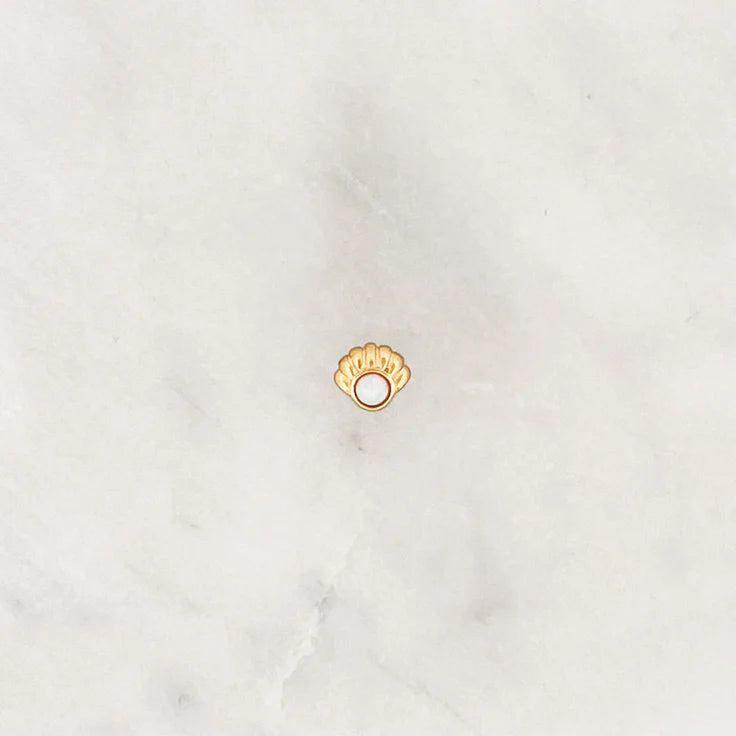 Opal Shell Stud Earrings