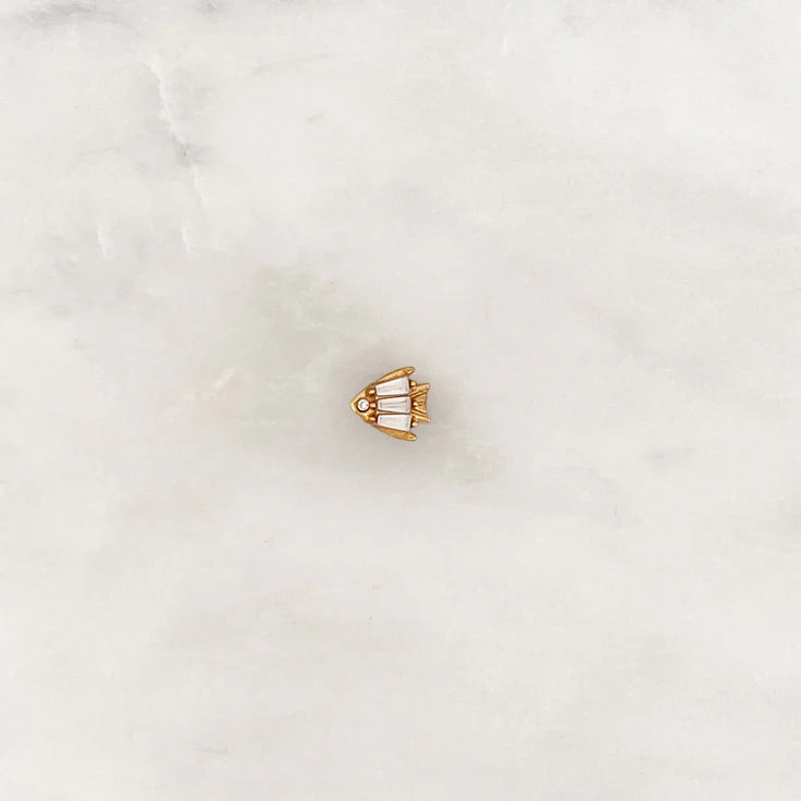 Moon Fish Stud Earrings