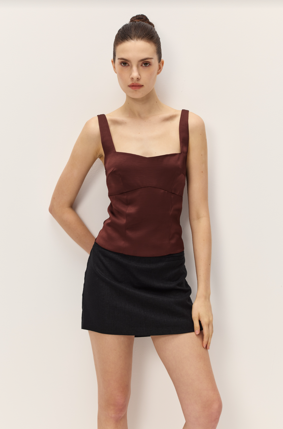 Elodie Avelina Brown Top | Tank Top | Coco Kimono