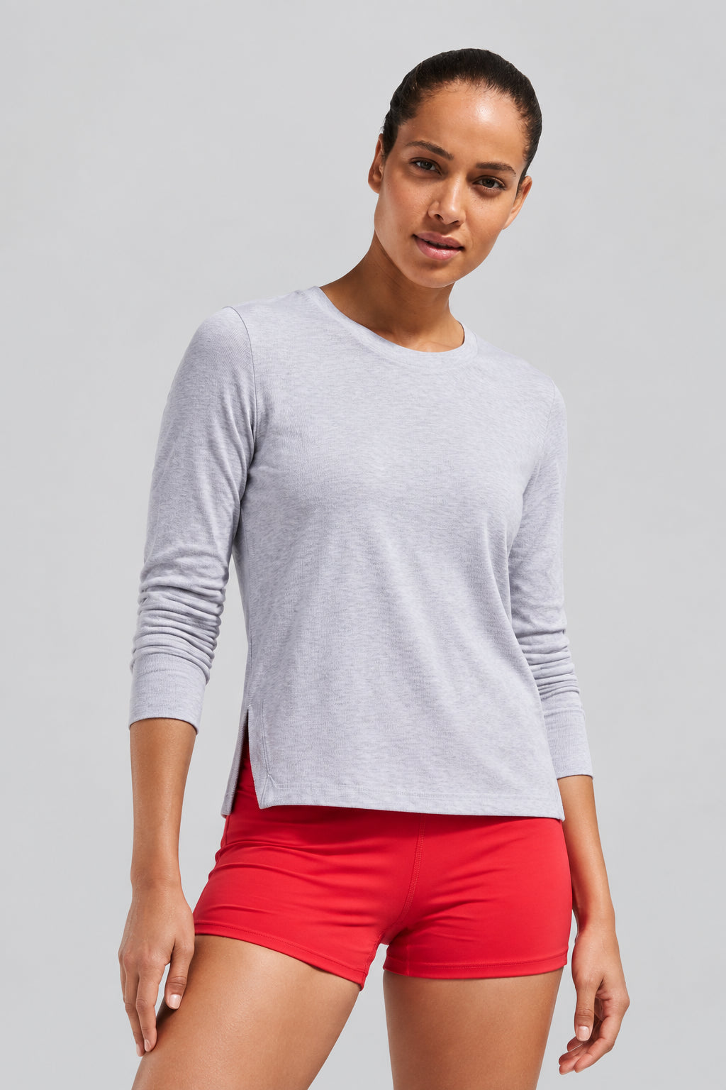 FP Movement Cool Down Crew Solid Top Heather Grey