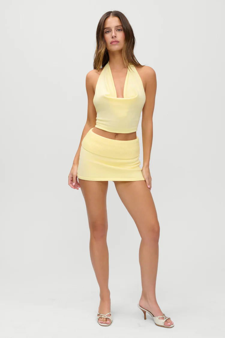 Frankies Bikinis Briar Cloud Knit Skort Morning Light