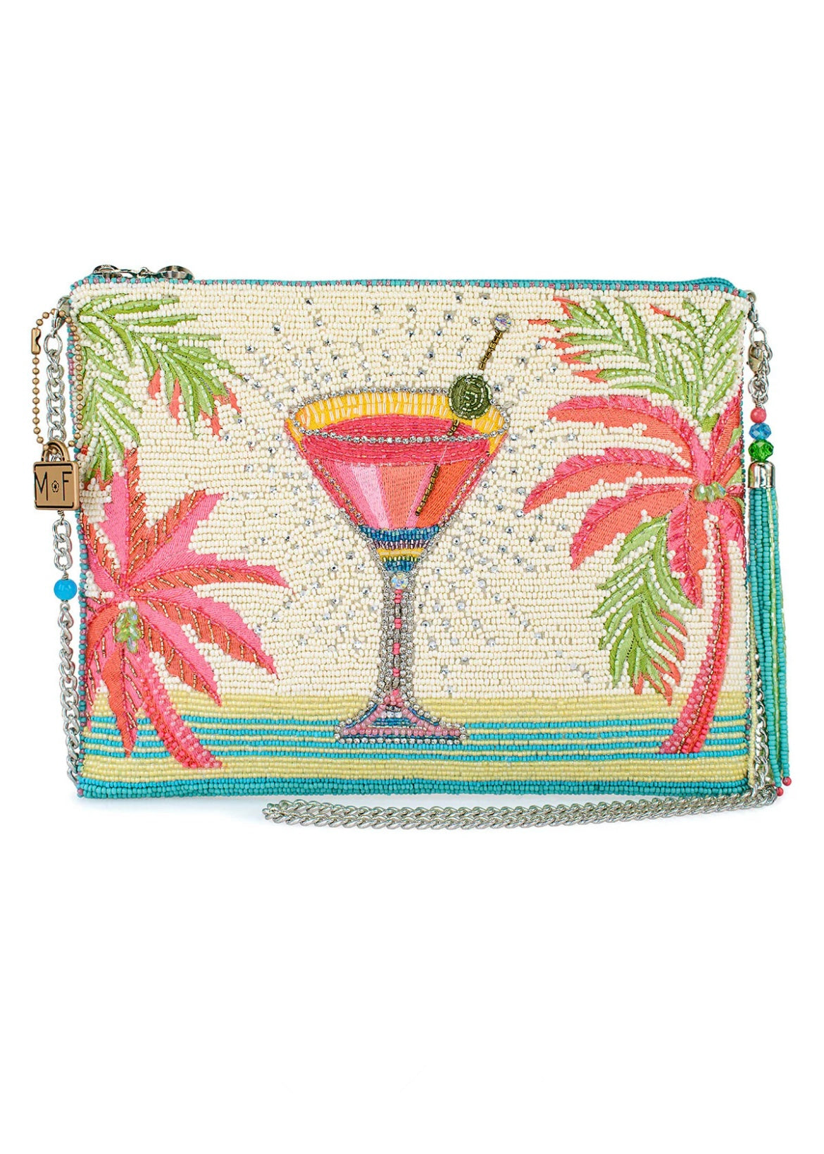 Palm Paradise Beaded Tropical Bag