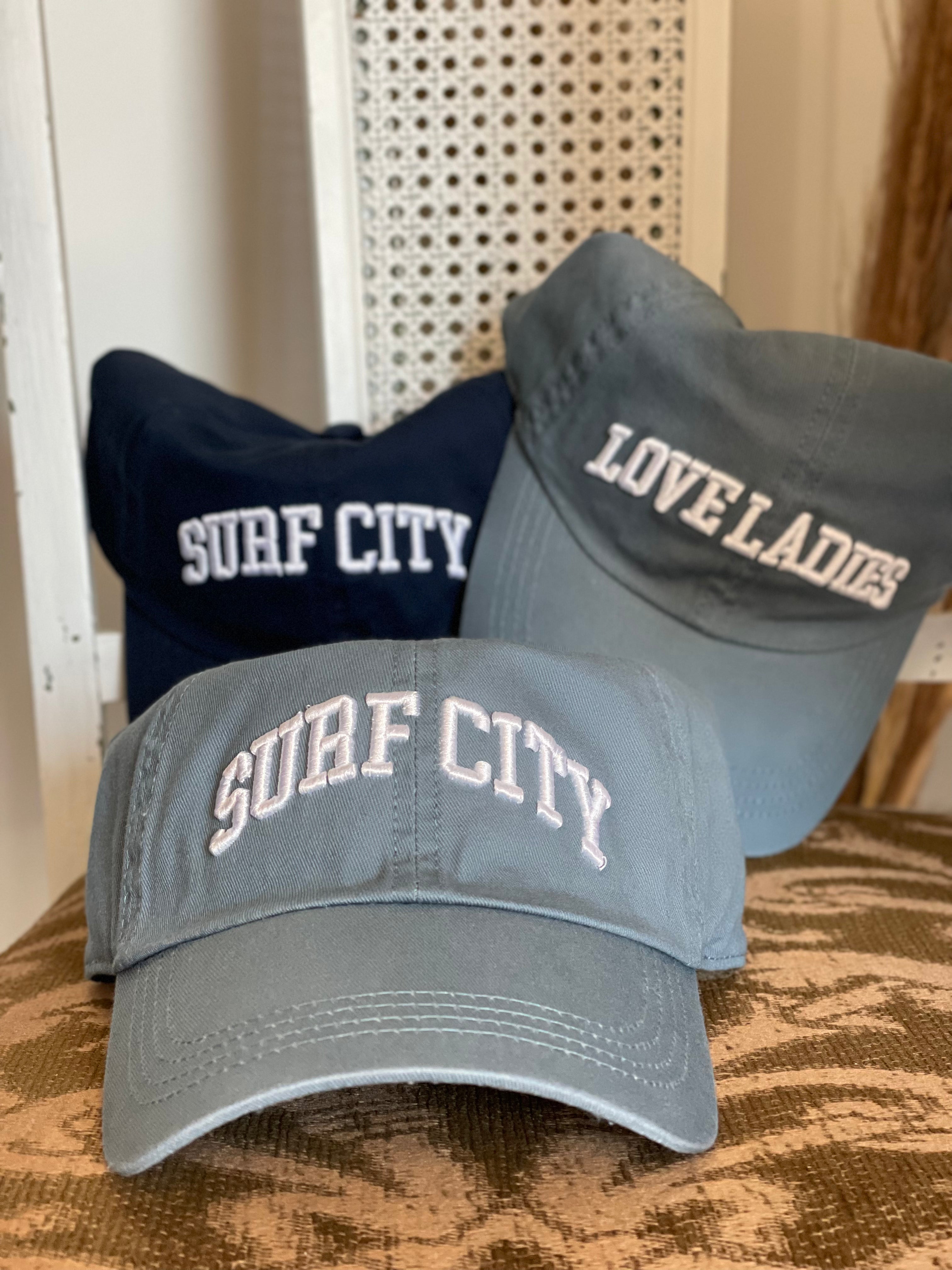 Surf City Baseball Hat | Vintage Blue