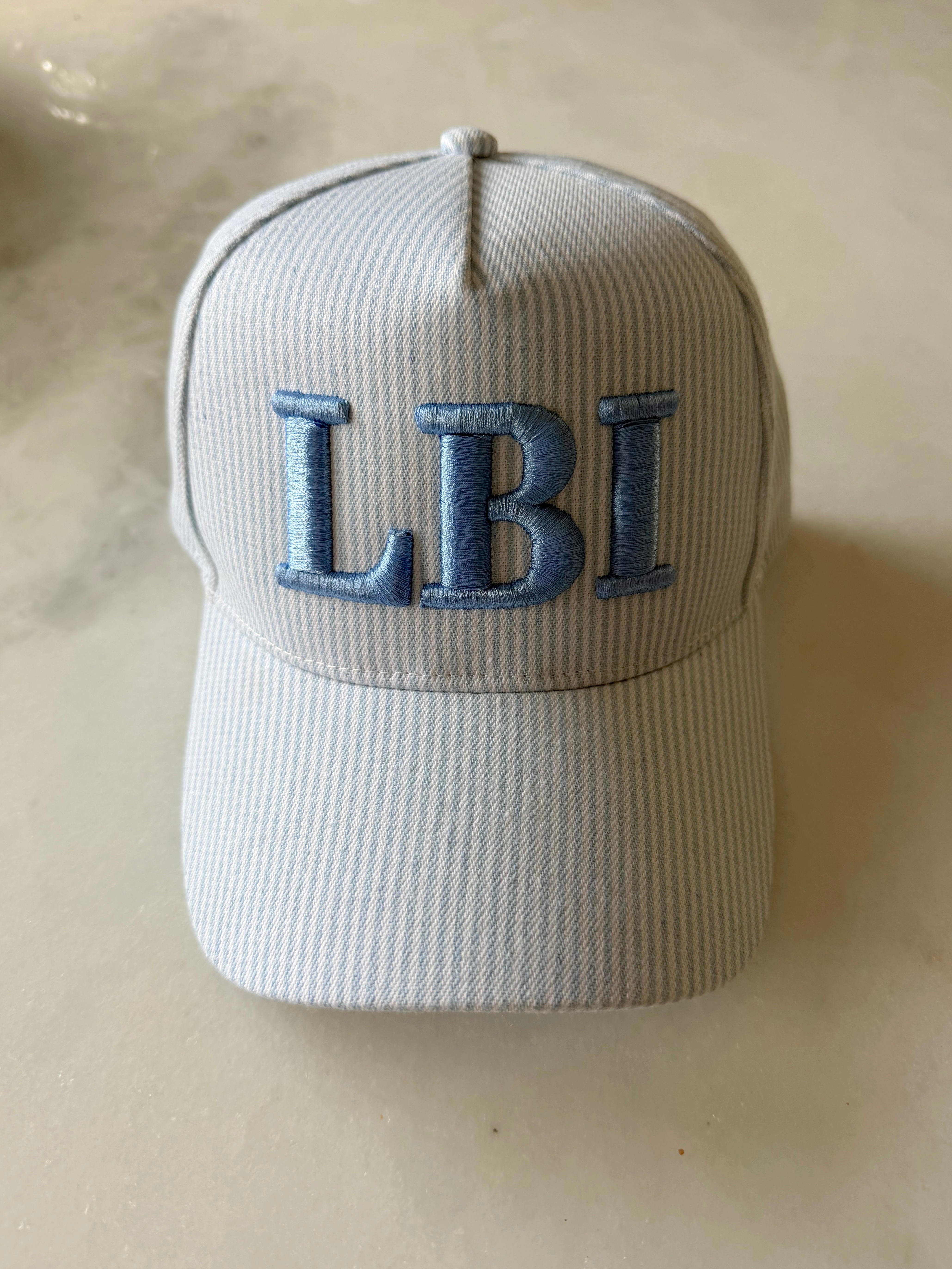LBI Blue Striped Baseball Hat