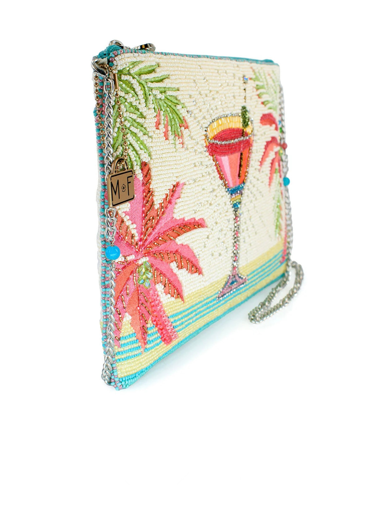 Palm Paradise Beaded Tropical Bag