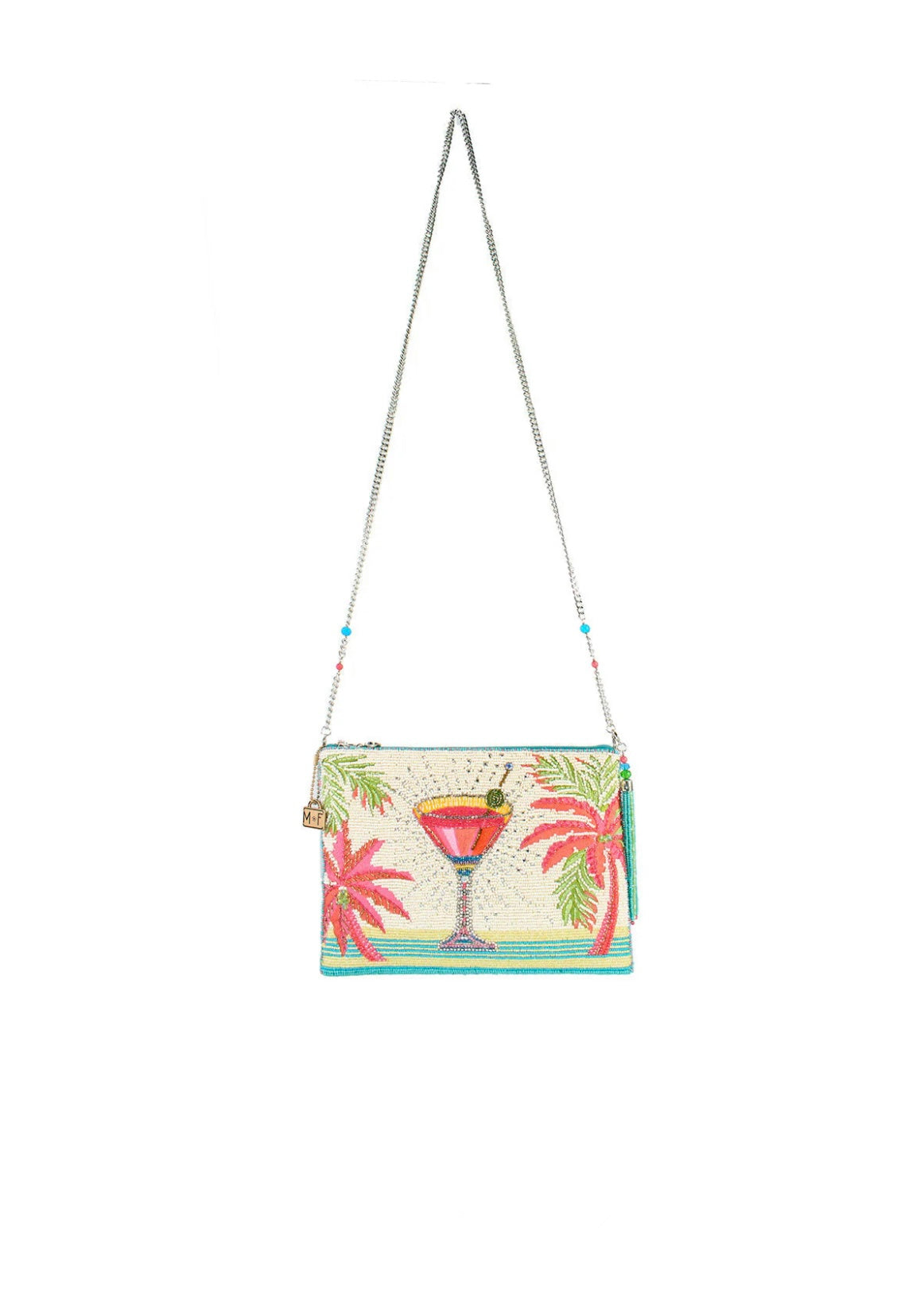 Palm Paradise Beaded Tropical Bag