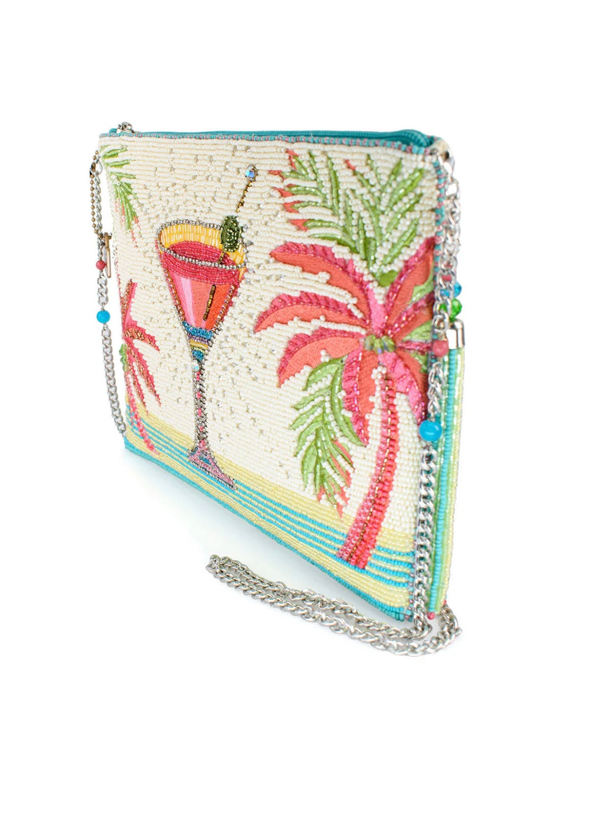 Palm Paradise Beaded Tropical Bag