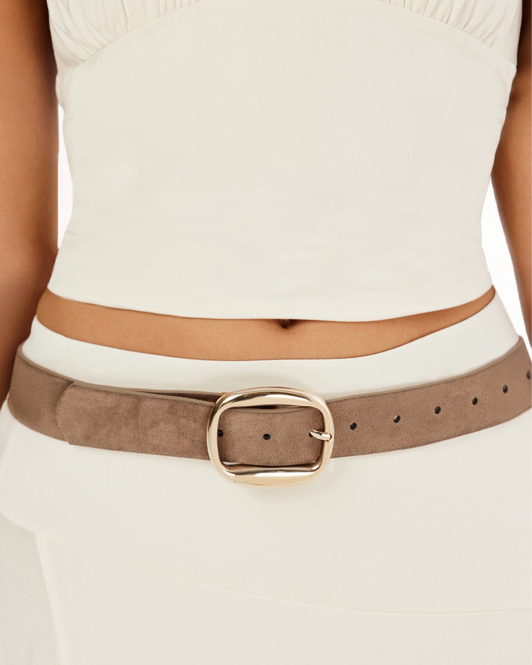 Georgina Belt Sandstone Suede