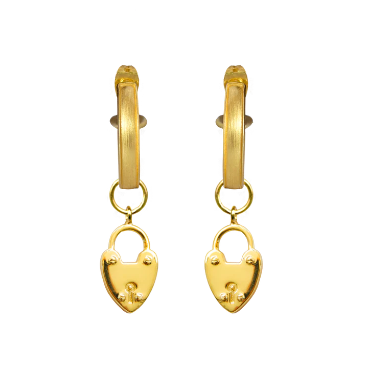 Heart Mini Hoops Gold